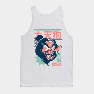 Funny Retro 90s Japanese Kawaii Daitengu Yokai Tank Top